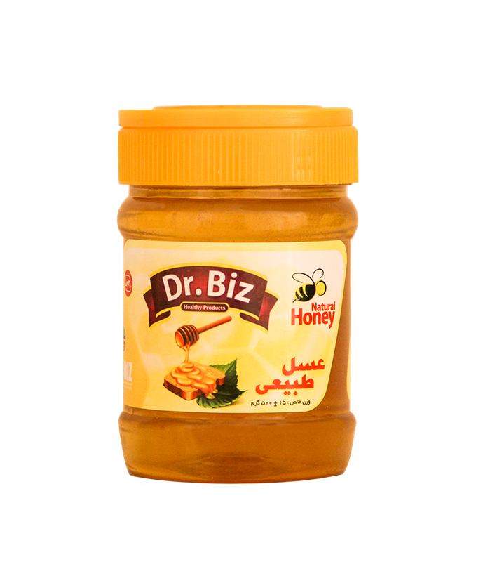 عسل استاندارد ۵۰۰ گرمی Dr.BIZ با ساکاروز زیر ۵ درصد